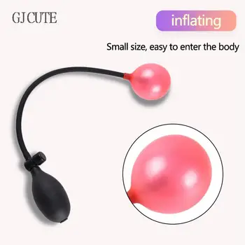 Küçük Şişme Anal Plug Acemi İçin Anal Seks Eklemek Kolay Genişletilebilir Mini Butt Plug Yapay Penis Pompası Bdsm Oyuncak Erkekler İçin/Kadın / Eşcinsel