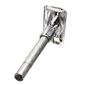 Yeni Bıçak Gümüş Erkek Güvenlik Manuel Sakal Tıraş Makinesi Çift Kenar Bıçak Saç Jilet Seçin En İyi Açı Tıraş NE