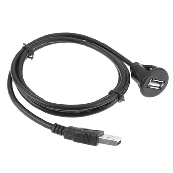 1 m PC Araba Dash Kurulu Dağı USB 2.0 Erkek Kadın uzatma prizi Paneli Kablosu