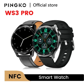 PİNGKO WS3 Pro Smartwatch NFC Bluetooth Cevap Çağrı akıllı saat Erkekler Tiktok Uzaktan Kumanda İzle Yüz Özelleştirmek Saatler IP68