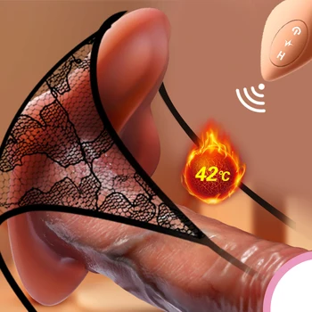 Gerçek Silikon Yapay Penis Teleskopik Yapay Penis Vibratör Kadınlar İçin Uzaktan Kumanda Seks Oyuncak Dükkanı Kadın Vantuz Yapay Penis Seks Ürünleri