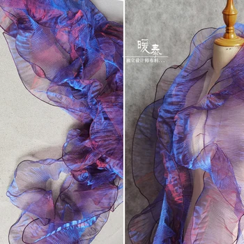 Dalga Pilili Dantel Trim Mor Şeffaf Organze Fırfır Kat DIY Dekor Yaka Manşet Etek düğün elbisesi Tasarımcı Aksesuarları