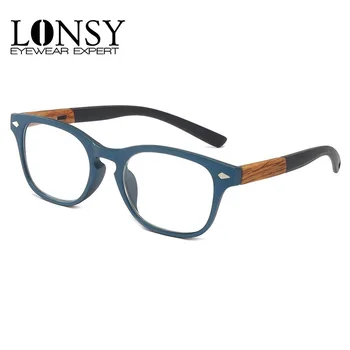 LONSY Retro okuma gözlüğü Kadın Erkek Marka Tasarım Hipermetrop Reçete Gözlük +1.0 +1.5 +2.0 +2.5 +3.0 +3.5 +4.0 Diyoptri