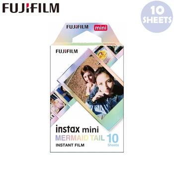 Yeni 10 Levhalar Fuji Fujifilm Instax Mini 11 9 8 Beyaz Kenar Filmler Renkli Fims Instax Kamera için TEK RENKLİ Gökkuşağı Macaron Karikatür