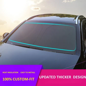 Tesla Modeli 3 / X / Y Özelleştirilmiş araç ön camı Güneşlik Cam Tonları Lüks Pencere 100 % Özel fit araç ön camı Güneşlik