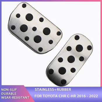 Paslanmaz Araba Fren Gaz Pedalı Ayak Pedalı Kapakları Toyota C-HR CHR IZOA 2016 2017 2018 Corolla 2019 Araba Aksesuarları
