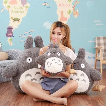 22-60 CM Kawaii Japon Tarzı Stüdyo Ghibli Anime Kedi Dolması Hayvan Uzun Komşum Totoro Yumuşak Yastık peluş oyuncaklar Bebek Yastık