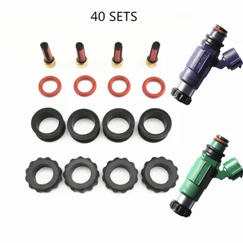 ücretsiz kargo 40 takım yakıt enjektörü tamir kiti servis kitleri Mazda Premasi 1999 için FP 1.8 protege 2.0 enjektör seti (AY-RK022)