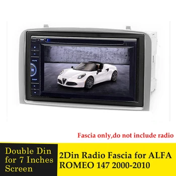 Çift Din Facia Alfa Romeo 147 2000-2010 için Radyo DVD Stereo Paneli Dash Montaj Kurulum Trim Fasya Seti Yüz Çerçeve çerçeve