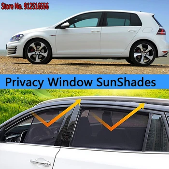 Yan Güneş Gölge Gölgeleme Koruma Pencere Şemsiyeleri Güneş Aksesuarı VW Volkswagen Golf GTI İçin Mk7 GTE GTD e-Golf 2013-2019