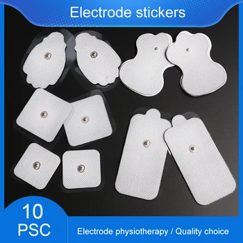 10 adet 3.5 mm Yapış Elektrot Pedleri dokunmamış Kendinden Yapışkanlı Etiket Onlarca Terapi EMS Ünitesi Elektrik Kas Stimülatörü