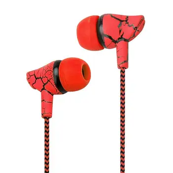 Yeni Spor Kulaklık Kablolu Süper Bas 3.5 mm Çatlak Renkli Kulaklık Kulaklık için Mikrofon ile Eller Cep Telefonu MP3