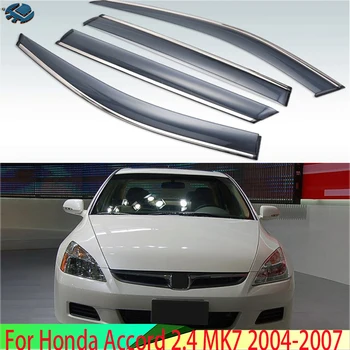 Honda Accord 2.4 için MK7 2004-2007 Plastik Dış Visor Havalandırma Tonları Pencere Güneş Yağmur Guard Saptırıcı 4 adet 2005 2006