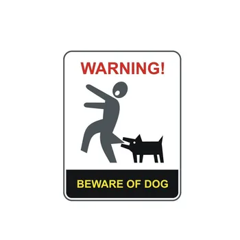 15cm X 11.5 cm 1 Adet Çıkartmaları Dış Aksesuar Dikkat Köpekler Uyarı Araba Sticker PVC Komik Vinil Çıkartması Lada için Çıkartmalar