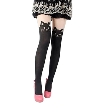 Kızın Şeffaf Külotlu Çorap Seksi Tayt Sevimli Kedi Kuyruk Collants Lolita Çorap Soğutma Sıvısı Fille Kadın Medias Mujer Strumpfhose