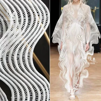 Beyaz Hilal Viraj İşlemeli Dantel Trim Şerit DIY El Sanatları Dekor Yaka Etekler düğün elbisesi Dantel Tasarımcı Aksesuarları