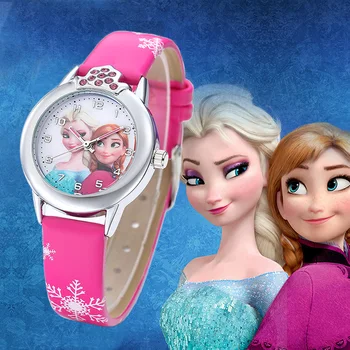 Yeni Prenses Çocuklar Kızlar İçin Saatler Deri Kayış Sevimli çocuk Karikatür Kol Saatleri Hediyeler için Erkek Öğrenci Saat Dropshipping