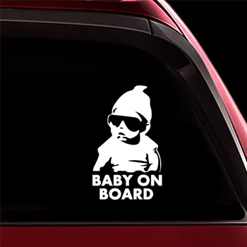 Kişilik Serin Etiket Serin Arka Yansıtıcı Güneş Gözlüğü çocuklar için araba Çıkartmaları Uyarı Çıkartmaları Araba Sticker Araba Aksesuarları
