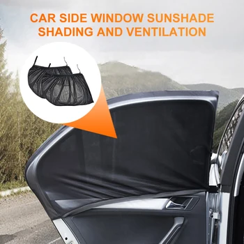 2 adet Araba Styling Aksesuarları Güneş Gölge Otomatik UV Koruma Perde Yan Pencere Güneşlik Örgü Güneşlik Koruma Cam Filmleri