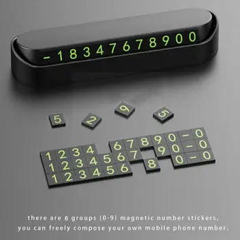 Geçici Park Kartı Aydınlık Araba Gizleme Otomatik Telefon Numarası Döner gizli tasarım Dur İşareti İç Gece Telefon Numarası