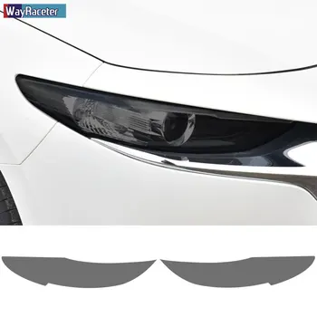 2 Adet Araba Far koruyucu film Ön ışık Şeffaf Duman Siyah TPU Sticker Mazda 3 BP 2019 2020 2021 2022 Hatchback