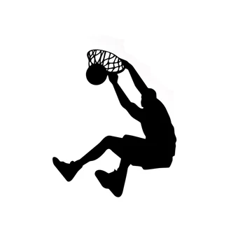 Basketbol Slam Dunk Spor Vinil Araba Sticker Spor Dekor Otomobil Aksesuarları Siyah/Gümüş,12cm*10cm