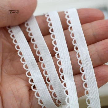 #1484 Beyaz Renk Küçük 8 Metre elastik bantlar Trim İç Çamaşırı Sutyen Streç Dantel Kumaş DIY Dikiş El Sanatları Konfeksiyon Şerit Toptan