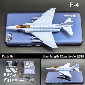 F-4 fighter Phantom II 4D Montaj Avcı Modeli Koleksiyonu Bulmaca Figürü Oyuncak