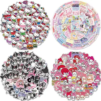 10/50 Adet / takım Yeni Sanrio Çıkartmalar Karikatür Hello Kitty Kuromi Benim Melodi Sevimli Oyuncaklar Kızlar için Dizüstü Cilt Kawaii Sticker