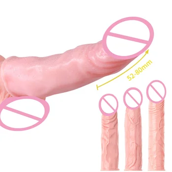 candiway Uzatmak BOLD Kullanımlık Penis kollu Gecikme Iktidarsızlık kontraseptif uzatma kapak G noktası vibratör kollu Seks oyuncak Erkekler için