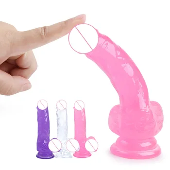Güçlü Vantuz Yapay Penis Jöle Yapay Penis Gerçekçi Penis Bayanlara Seks Oyuncakları Masturbador G-spot Stimülatörü Orgazm Oyunları Seks Shop