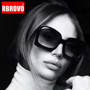 RBROVO 2021 Büyük Boy Güneş Kadınlar Vintage güneş gözlüğü Kadınlar için / Erkekler Lüks Güneş Gözlüğü Kadın Ayna Oculos De Sol Feminino