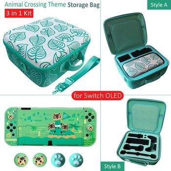 Sevimli saklama çantası Hayvan Geçişi Nintendo Anahtarı OLED Taşınabilir Taşıma Çantası Nintendo Anahtarı OLED Oyun Aksesuarları