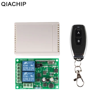 QIACHIP 433 MHz Evrensel Kablosuz Uzaktan Kumanda Anahtarı AC 250 V 110 V 220 V 2CH Röle Alıcı Modülü + RF 433 Mhz Uzaktan Kumandalar