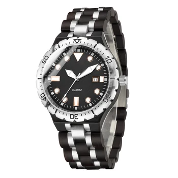 Alloy&Wood Men's Watch Quartz Movement Wristwtatch Wooden Strap Fashion Business Clock Кварцевые часы мужские 2021New