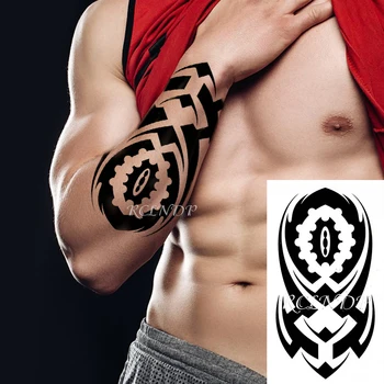 Su geçirmez Geçici Dövme Etiket Totem Serin Siyah Moda Sahte Dövme Flaş Dövme Kol Bacak Vücut Sanatı Kadınlar Erkekler için