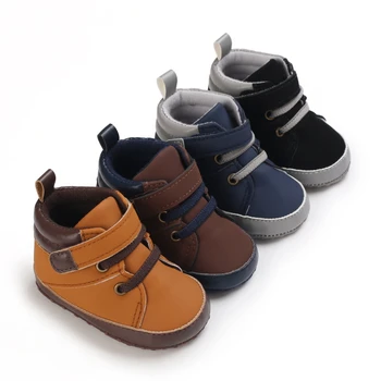Yeni Bebek Erkek Bebek Ayakkabıları Yenidoğan Yumuşak Taban Spor Ayakkabı Pamuk Beşik Ayakkabı Spor Rahat İlk Yürüyüşe Serin Bebek Ayakkabıları