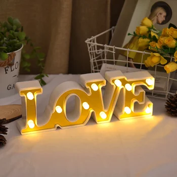 Sevgililer Günü Dekor Kız Arkadaşı için DIY AŞK led ışık Düğün Dekorasyon yatak odası dekoru Sevgililer Günü Hediyesi Bekarlığa Veda Partisi Malzemeleri