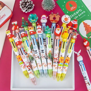 Noel Tükenmez Kalem noel hediyesi Noel Baba Kardan Adam Elk 6 Renk Tükenmez Kalem Çocuk Noel Süsleri Yeni Yıl Noel 2023
