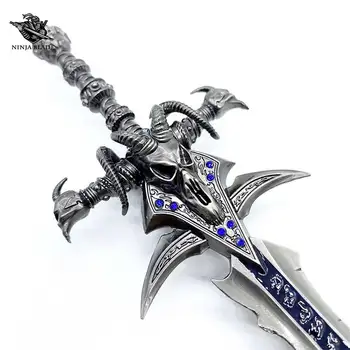 WOW Frostmourne Kılıç Lich King Dünya Bıçak Arthas Warcraft Silah Mini Metal Çoğaltma Bıçak Modeli Orijinal