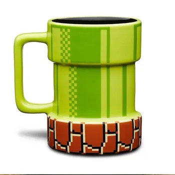 Yaratıcı Karikatür Seramik Geçiş Oyunu Süper Mario Kanalizasyon Piksel 3D Kahve Fincanı El Açık İçecek Bardağı Kişiselleştirilmiş doğum günü hediyesi