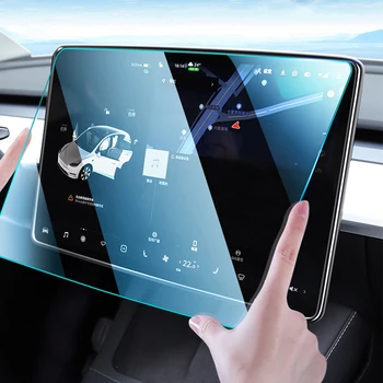 Tesla Modeli 3 Model Y 2017-2022 Merkezi Kontrol Dokunmatik Ekran Araba Navigasyon dokunmatik ekran koruyucu film Temperli Cam Model3