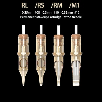 Dövme Kartuş Mix Yuvarlak Liner Shader Tek Kullanımlık Steril Emniyet Dövme İğne RL RS RM M1 5 adet