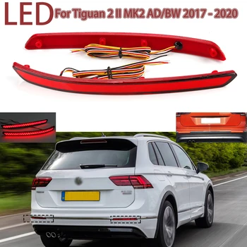 LED Araba Arka Tampon Reflektör İşık VW Volkswagen Tiguan İçin L SUV 2017-2020 Dönüş Sinyal Lambası Arka Lambası Park Uyarı İşıkları