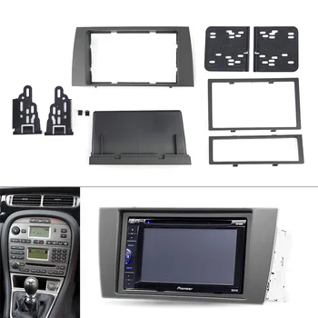 Araba Stereo Radyo Fasya Paneli 2 Din Çerçeve Dash Kitleri ABS JAGUAR X-type 2002-2008 için / S Tipi 2003 2004 2005 2006 2007 2008