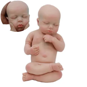 Yeni 18 inç Boyalı Erkek Bebe Bebek Kitleri Damarlar görünür Tam Katı silikon yeniden doğmuş bebek kiti İle 3D cilt boyama