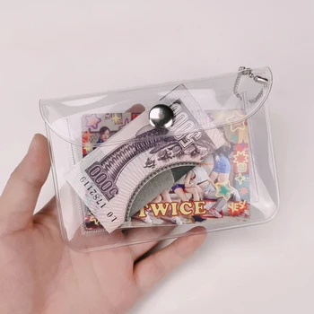 Moda Şeffaf Su Geçirmez Kart Durumda Erkek Kadın İş Kredi kimlik kartı tutucu Mini cüzdan bozuk para cüzdanı Çanta Kılıfı