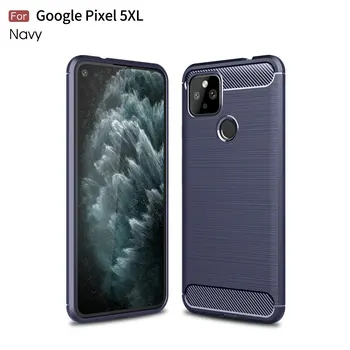 Google Pixel için 5XL 5 Piksel 4A 5G 4XL 4 Piksel 3A XL 3XL 3 Piksel 2XL Piksel 2 Lüks İnce Yumuşak Silikon Karbon Fiber Kılıf Kapak