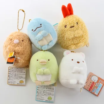 5 adet / takım Sumikko gurashi mini peluş kolye bebek karikatür San-X Sumikkogurashi mini peluş oyuncaklar