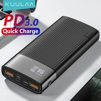 KUULAA Güç Bankası 20000 mAh QC PD 3.0 PoverBank Hızlı Şarj PowerBank 20000 mAh USB harici pil şarj Cihazı iPhone 14 13